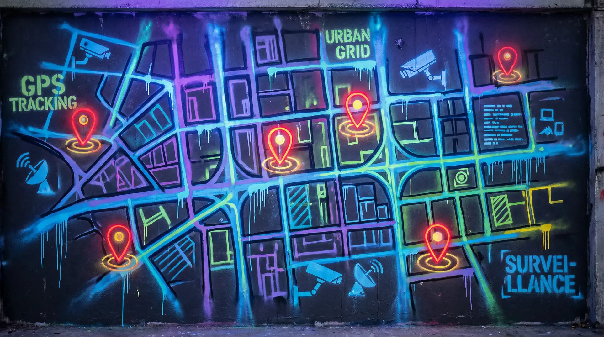 咎狗之血动画 狗仔追踪地图 - 城市涂鸦风格